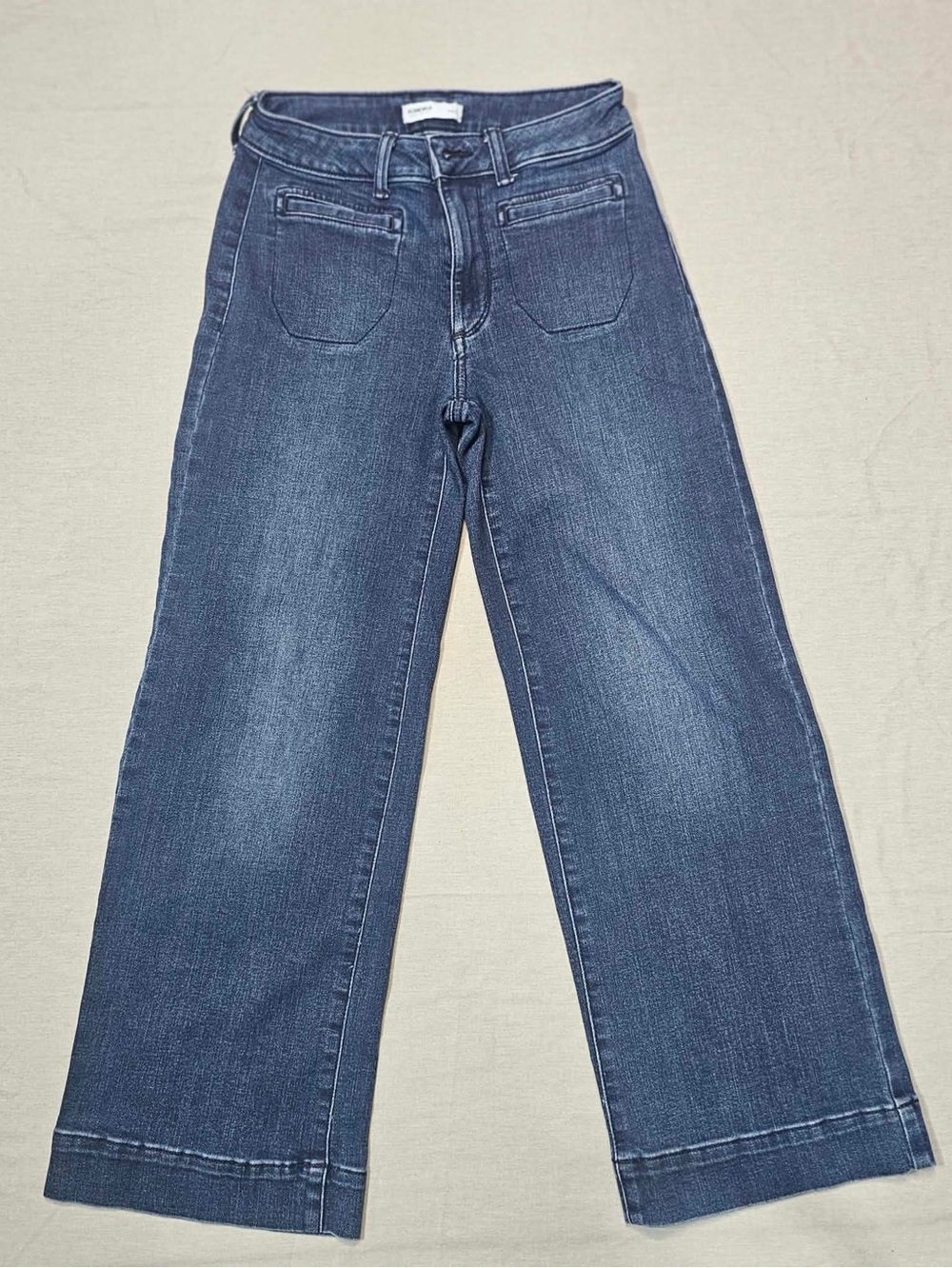 #424 Sonoma Goods For Life Wide-Leg Jeans Size 2 – Dark Wash Patch Pocket Denim